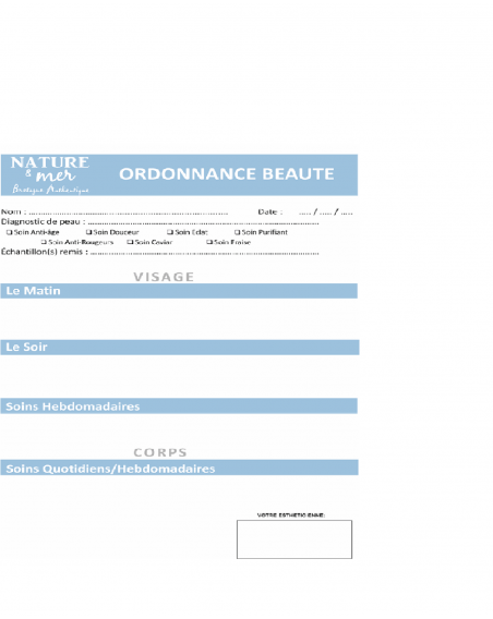 Bloc Ordonnances Beaut